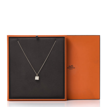 Hermes 18K Rose Gold Diamond Kelly Amulette Pendant Necklace 6 of 6