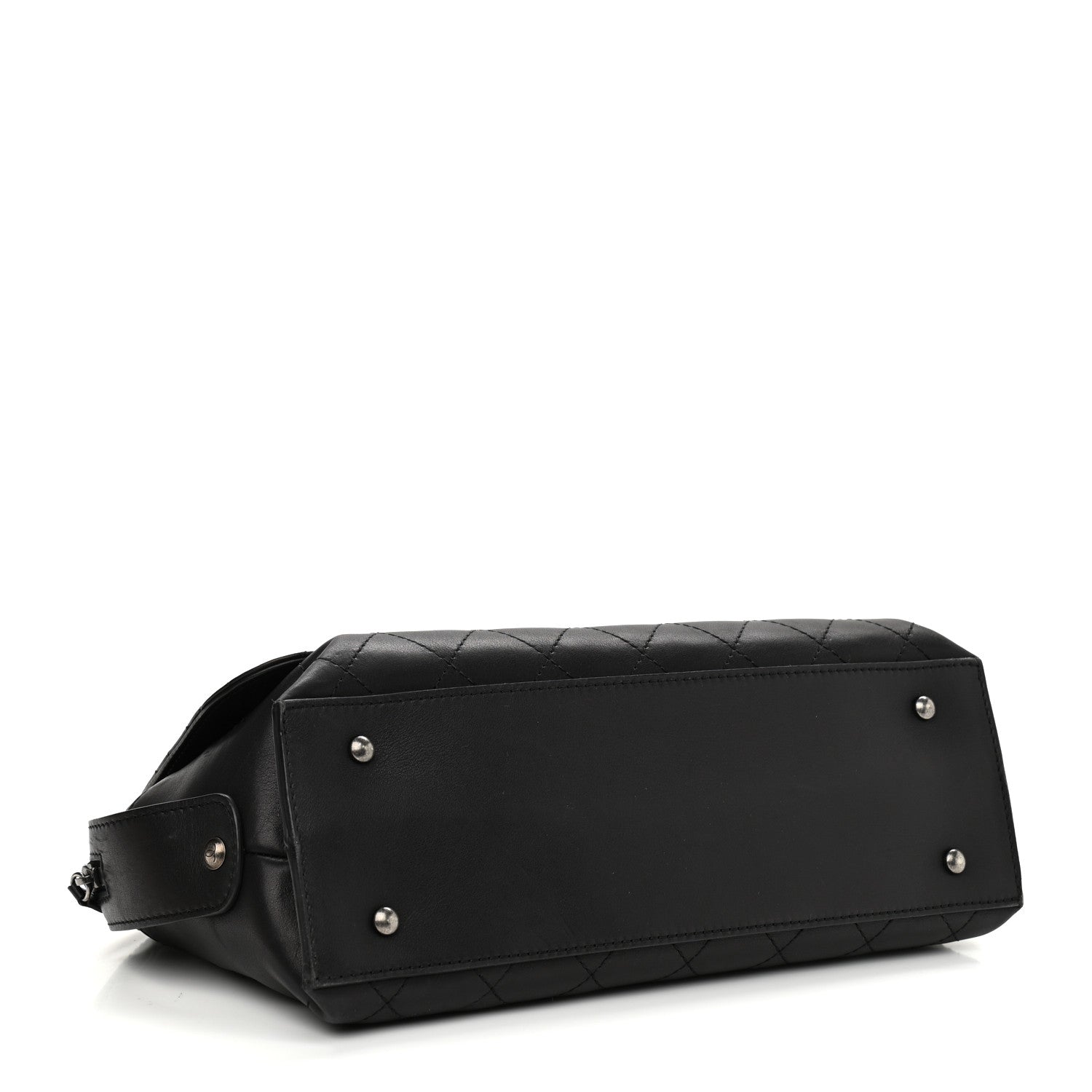 Chanel Calfskin Stitched Paris In Rome Shoulder Bag Black 4 of 10