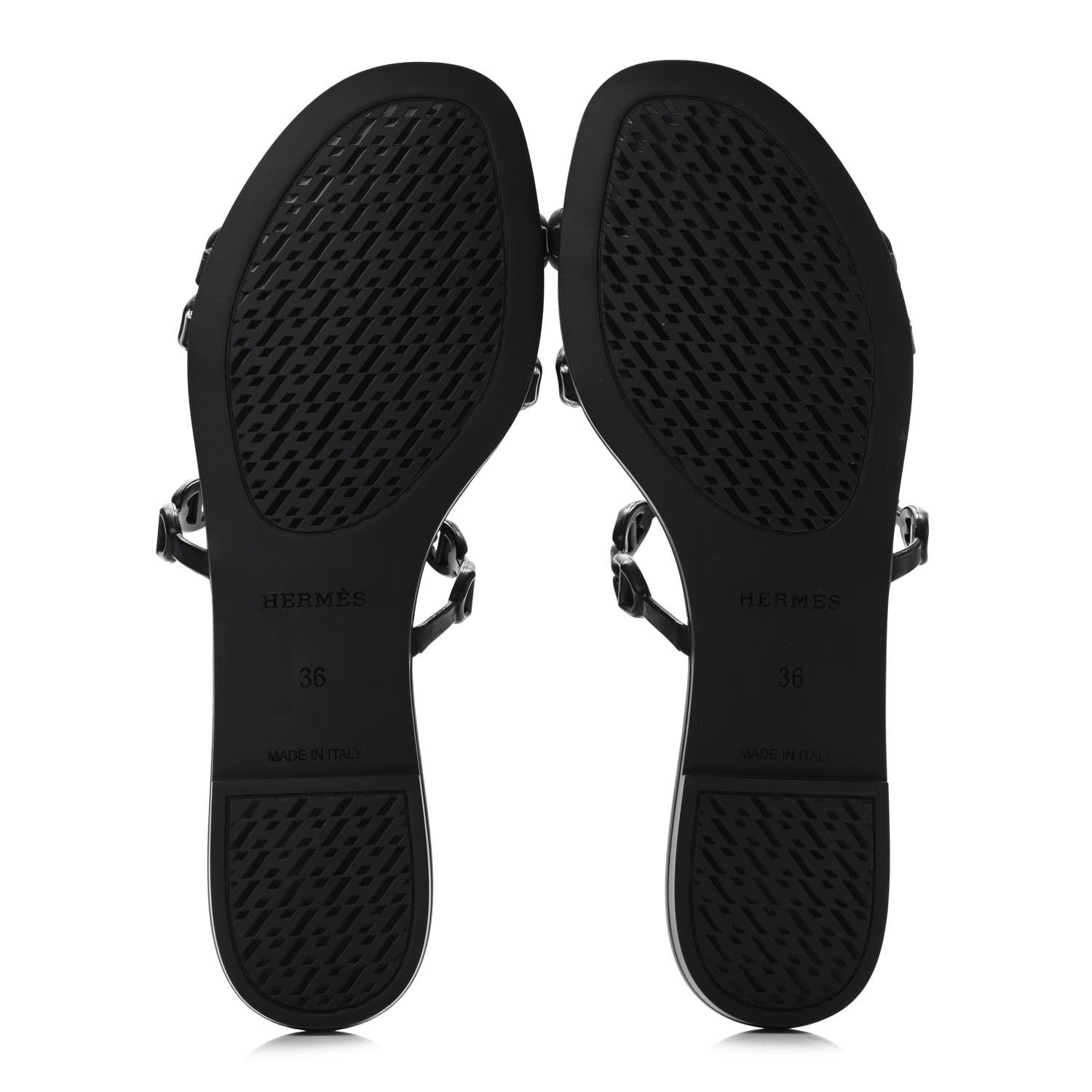 Hermes TPU Rivage Sandals 36 Black 4 of 9