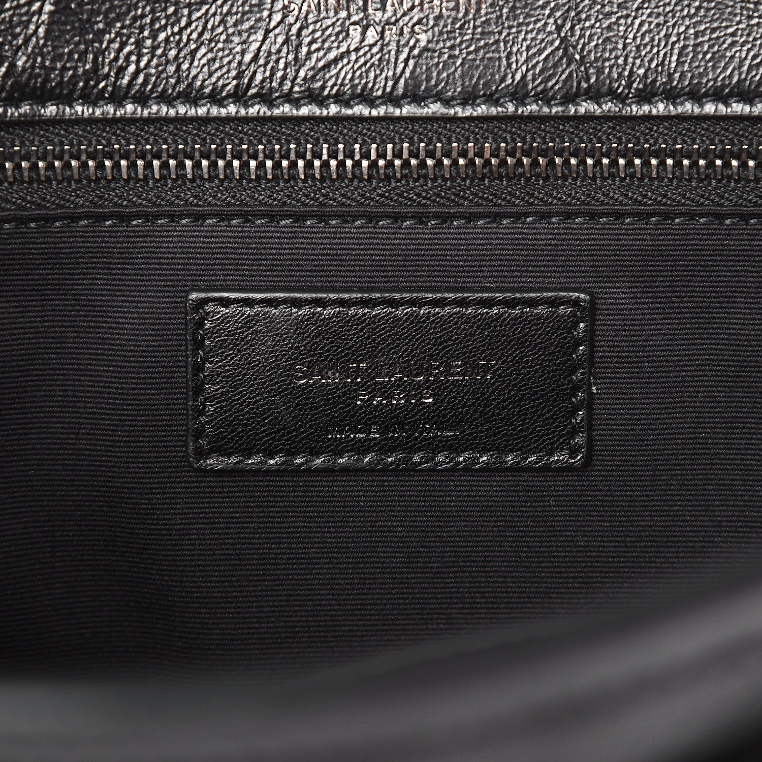 Saint Laurent Crinkled Calfskin Matelasse Monogram Medium Niki Chain Satchel Black 7 of 7