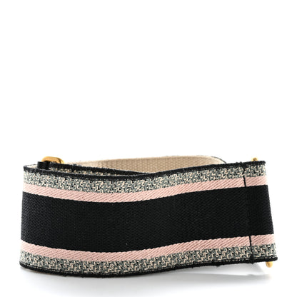 Christian Dior Canvas Embroidered Shoulder Strap Rose Multicolor 2 of 6
