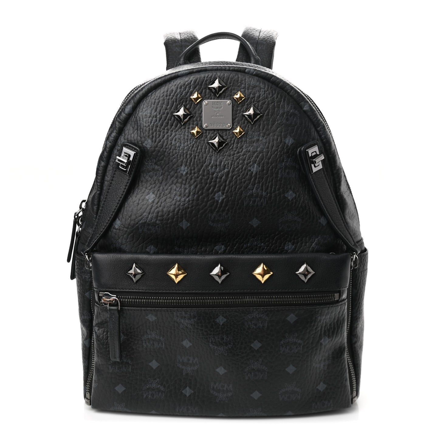 Visetos Medium Studded Dual Stark Backpack Black