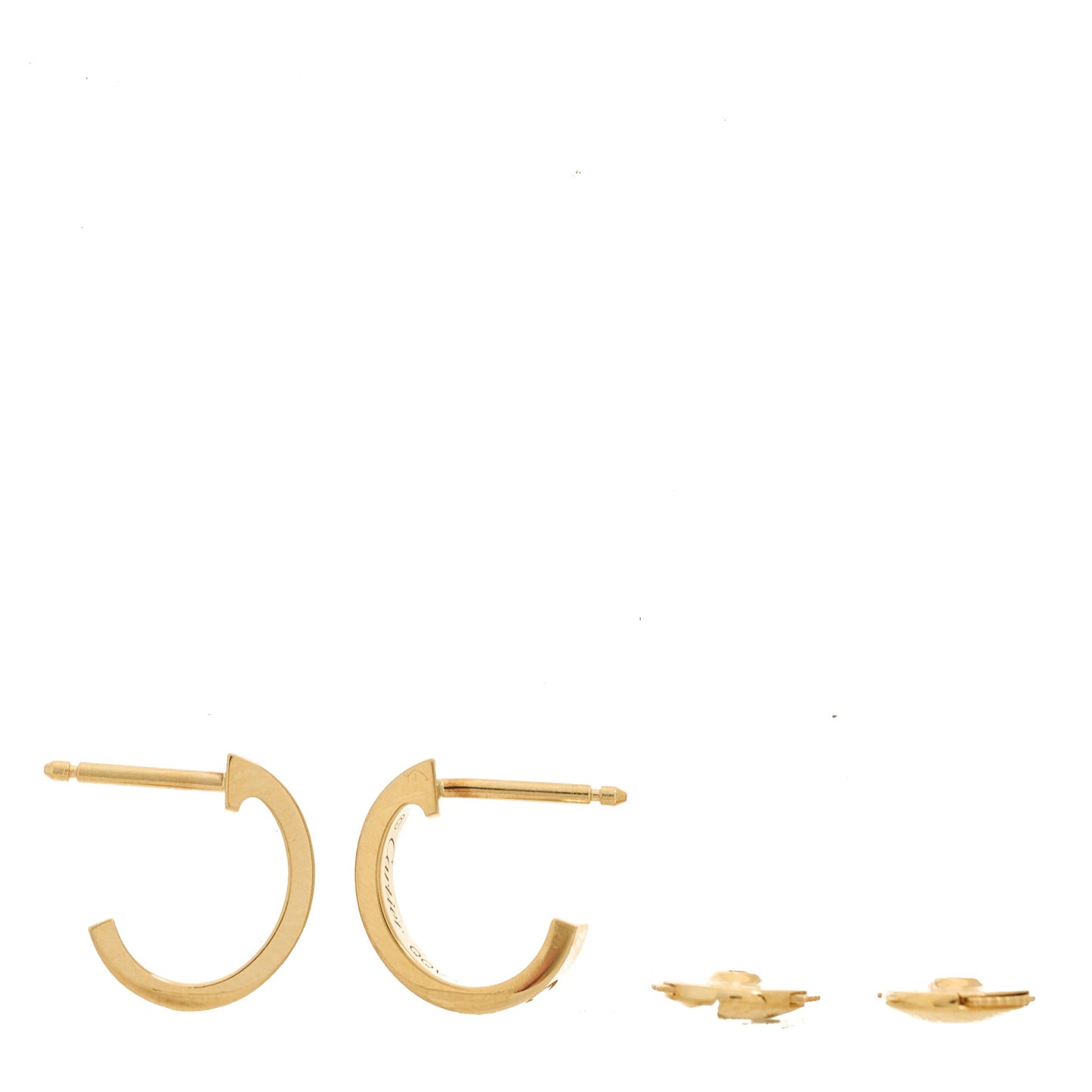 18K Yellow Gold Small LOVE Hoop Earrings