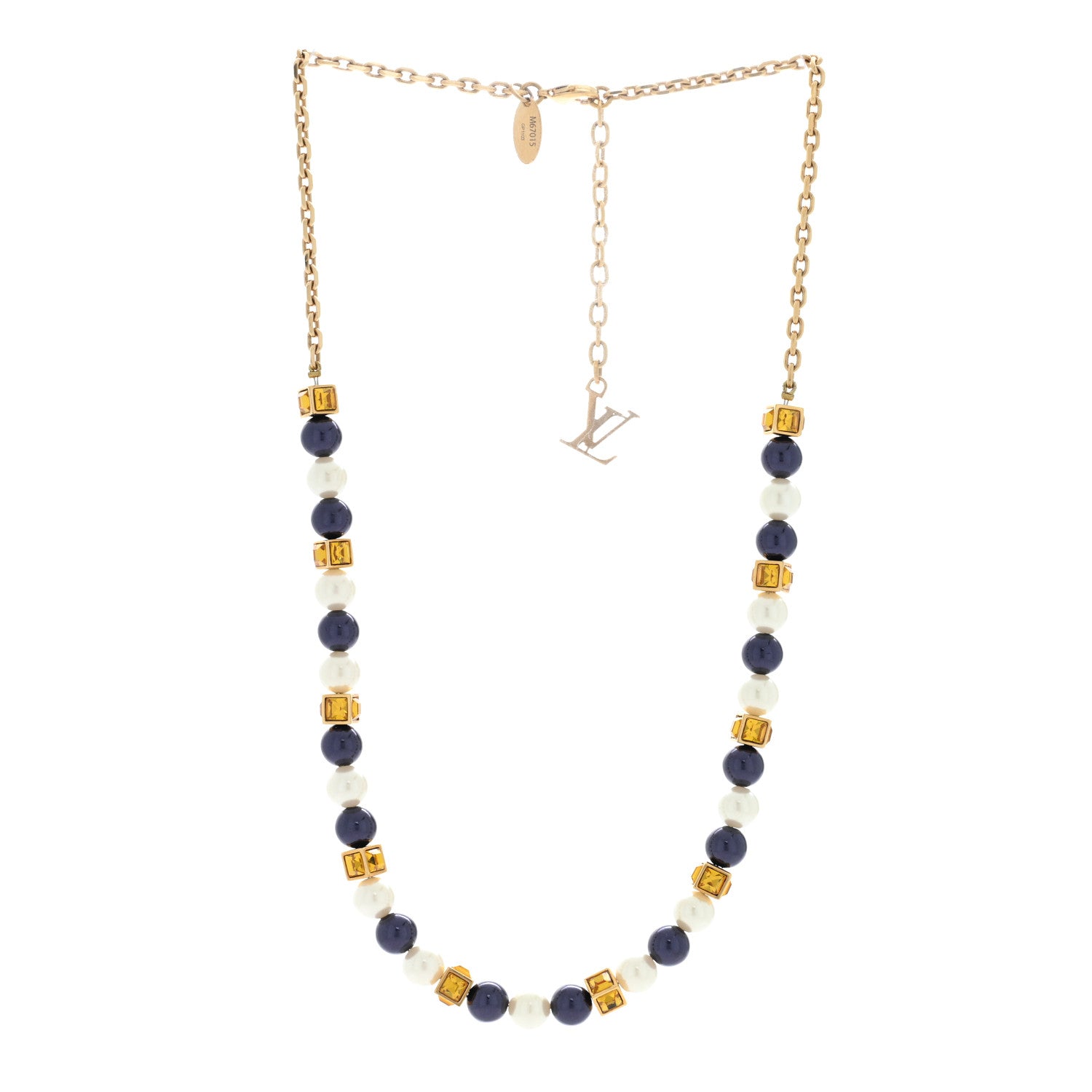 Louis Vuitton Pearl Crystal Cry Me A River Short Necklace 3 of 4