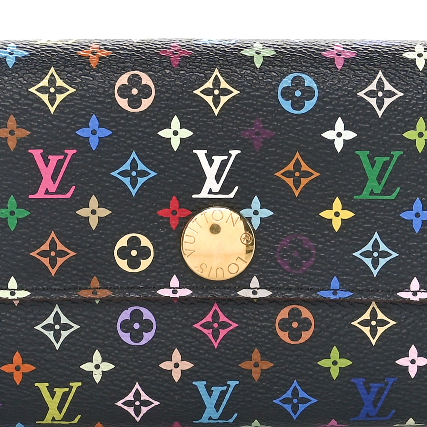 Monogram Multicolor Sarah Wallet Black Violet