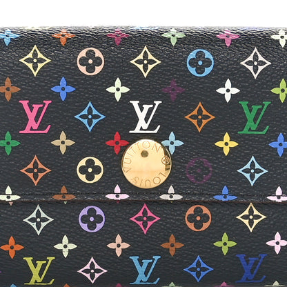 Louis Vuitton Monogram Multicolor Sarah Wallet Black Violet 7 of 9