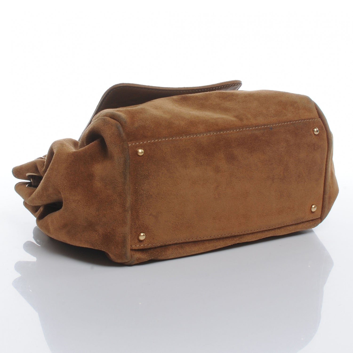 Chanel Suede Accordion Flap Tan 4 of 10
