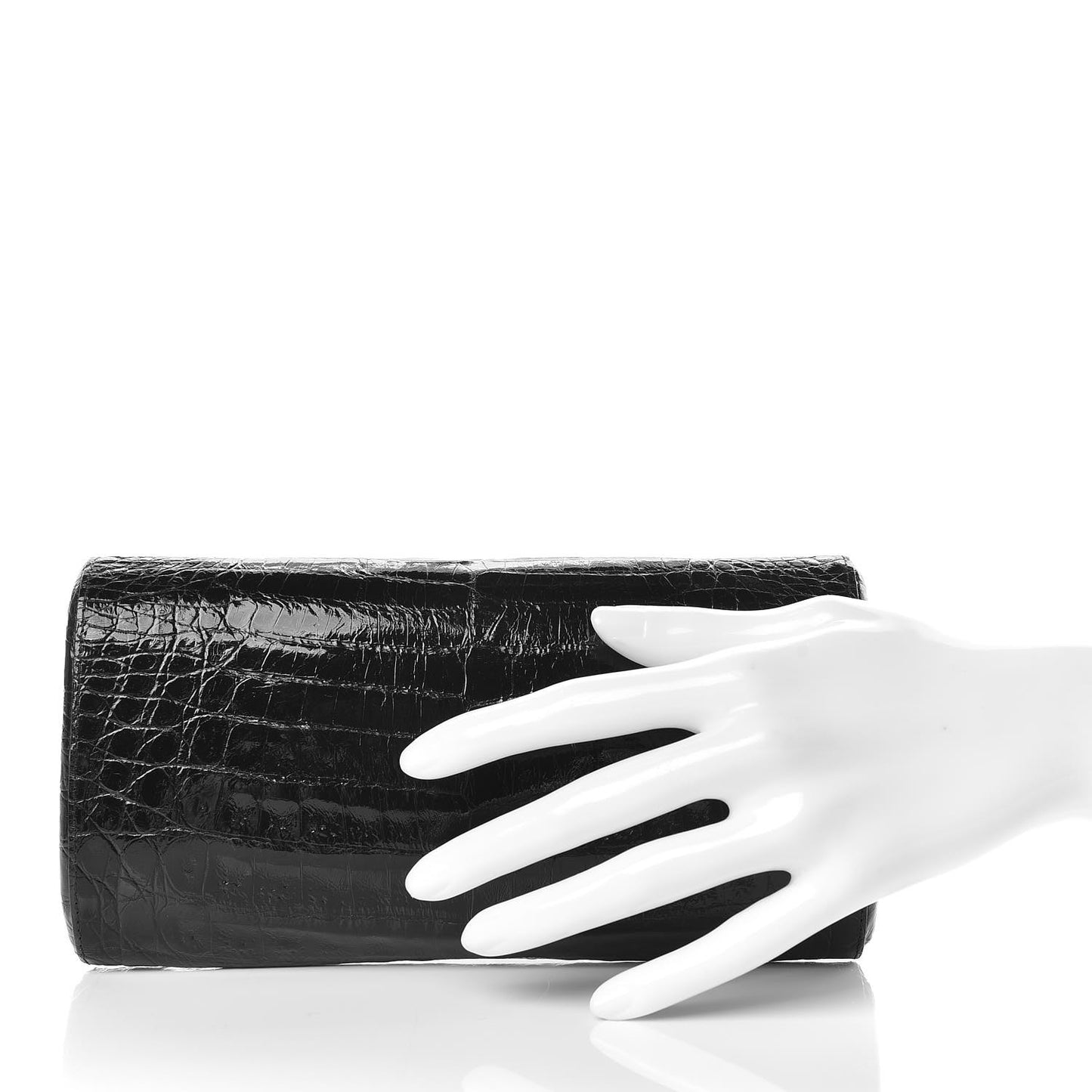 Crocodile Clutch Black