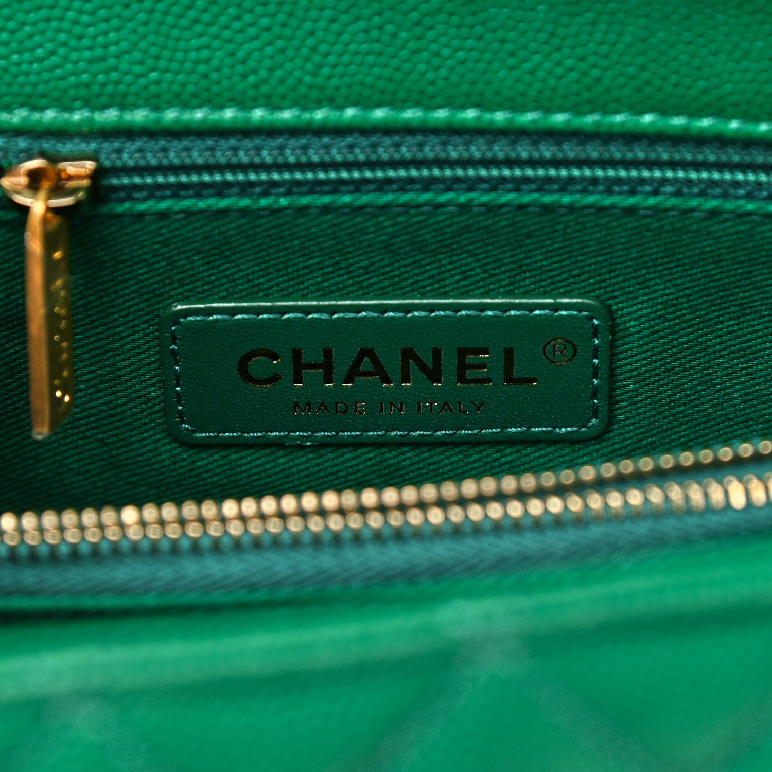 Chanel Caviar Quilted Small Coco Handle Flap Green 6 of 10