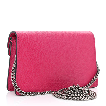 Gucci Dollar Calfskin Crystal Super Mini Dionysus Shoulder Bag Box Pink Black Diamond 3 of 10