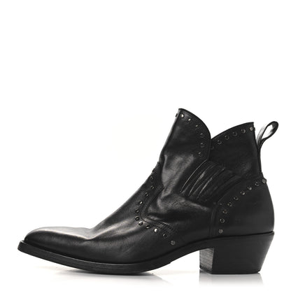 Saint Laurent Calfskin Dakota 50 Stud Bootie 44 Black 1 of 9