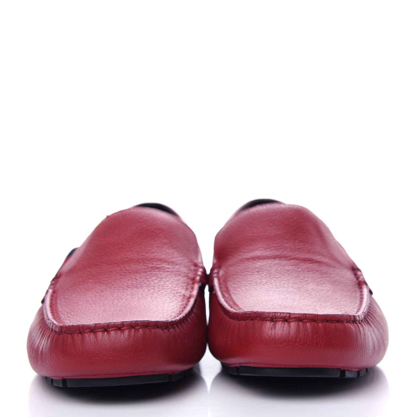Calfskin Web Mens Driver Loafers 7.5 Red