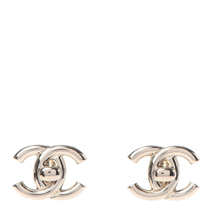 Chanel Metal CC Turnlock Earrings Gold 1 of 5