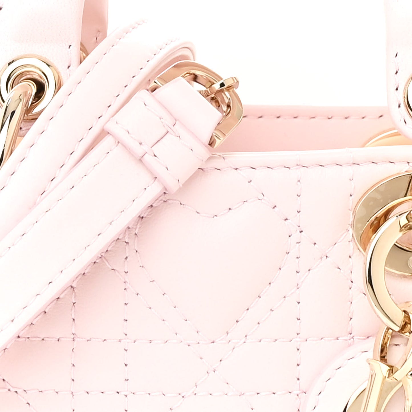 Lambskin Cannage Dioramour Micro Lady D-Joy Rose De Vents