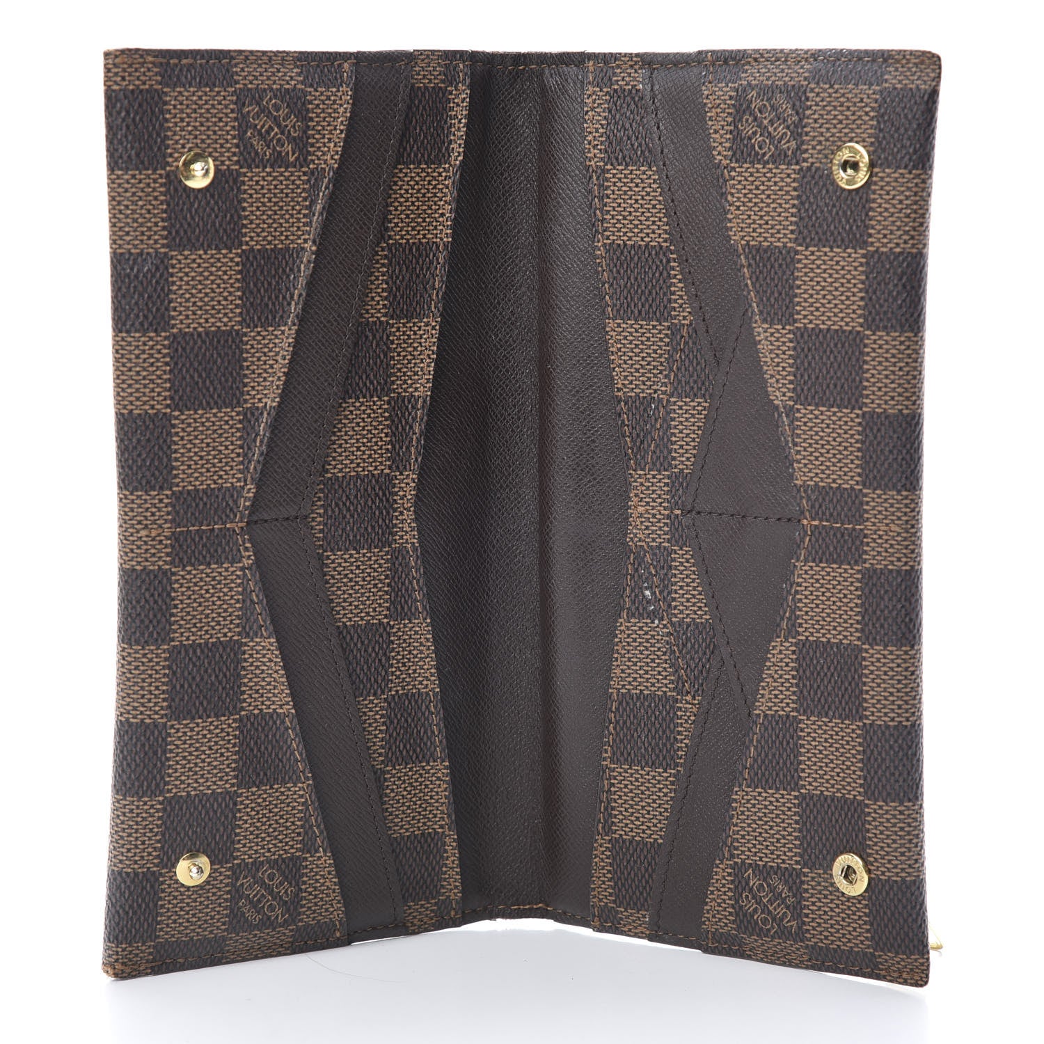Louis Vuitton Damier Ebene Long Origami Wallet 5 of 12