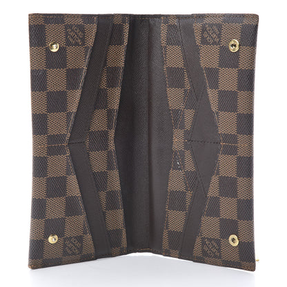 Louis Vuitton Damier Ebene Long Origami Wallet 5 of 12