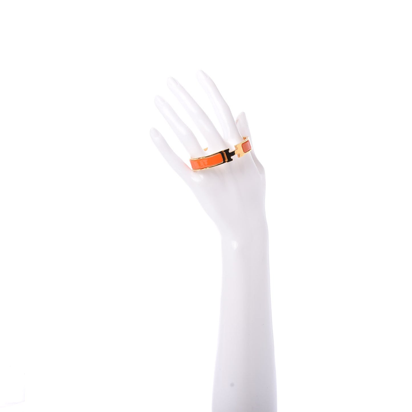 Enamel Narrow Clic Clac H Bracelet PM Orange