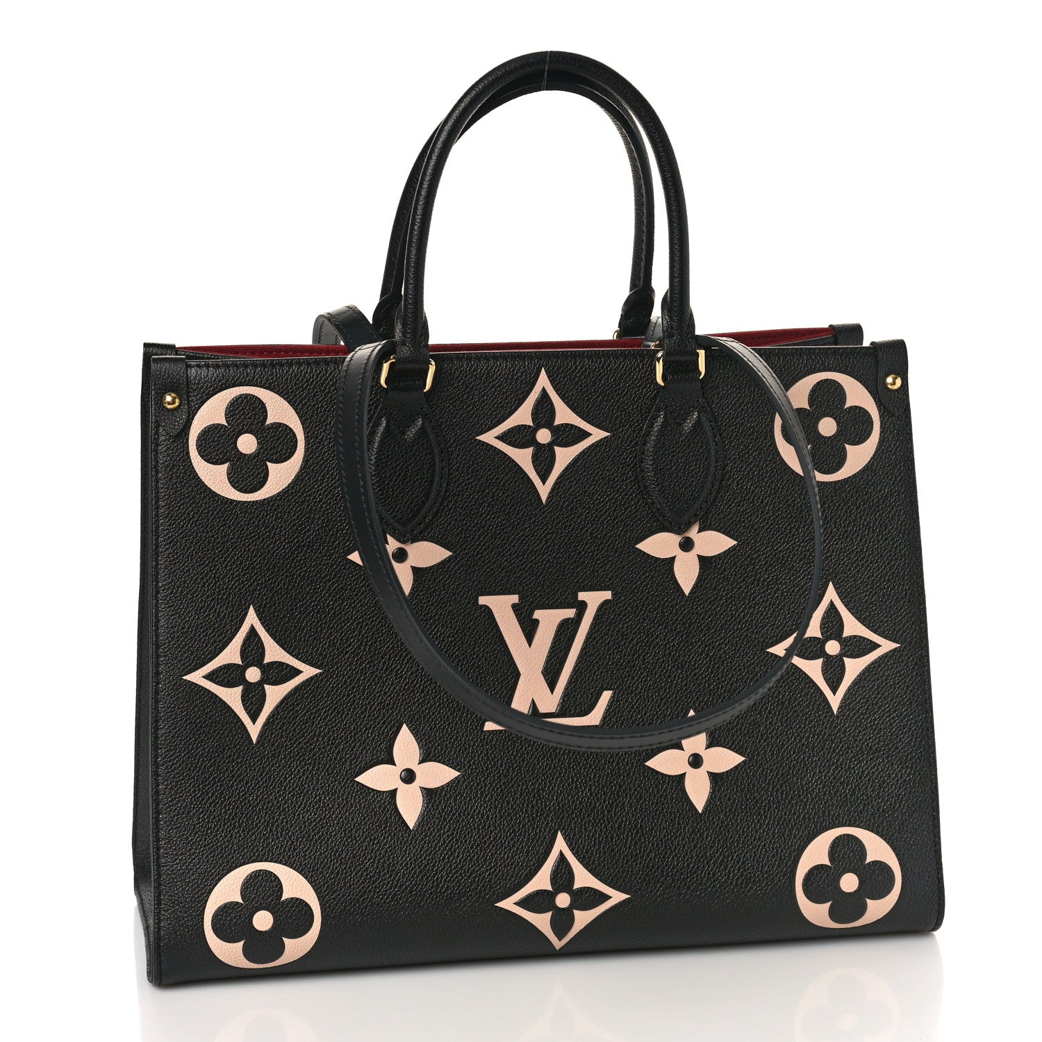 Louis Vuitton Empreinte Monogram Giant Onthego MM Black Beige 3 of 9