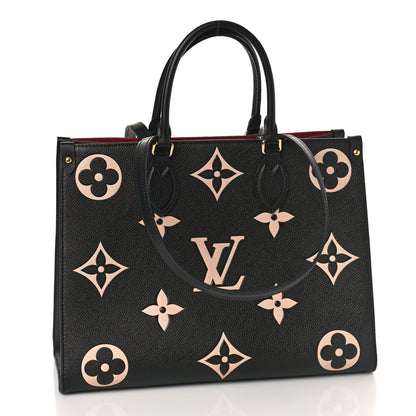 Louis Vuitton Empreinte Monogram Giant Onthego MM Black Beige 3 of 9