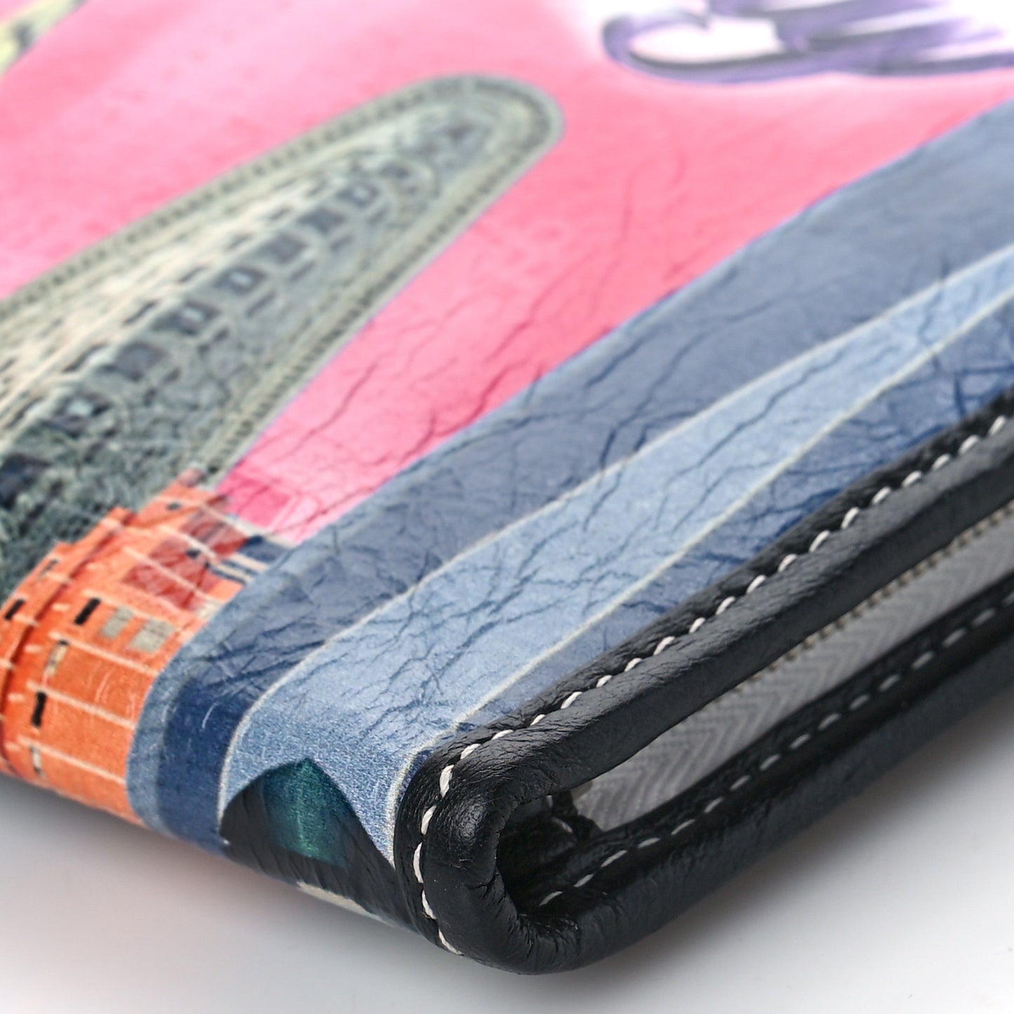 Agneau Arena NYC Mini Bazar Pouch Rose Black Gris Rouge