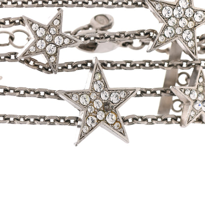 Chanel Crystal Star CC Multi Strand Bracelet Silver 7 of 8