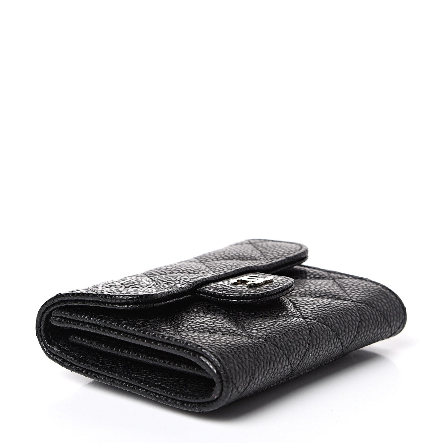 Chanel Caviar Quilted Flap Card Holder Wallet Black 3 of 11