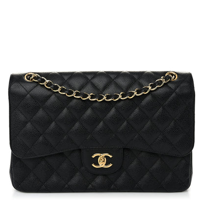Chanel Caviar Quilted Jumbo Double Flap Black 1 of 10