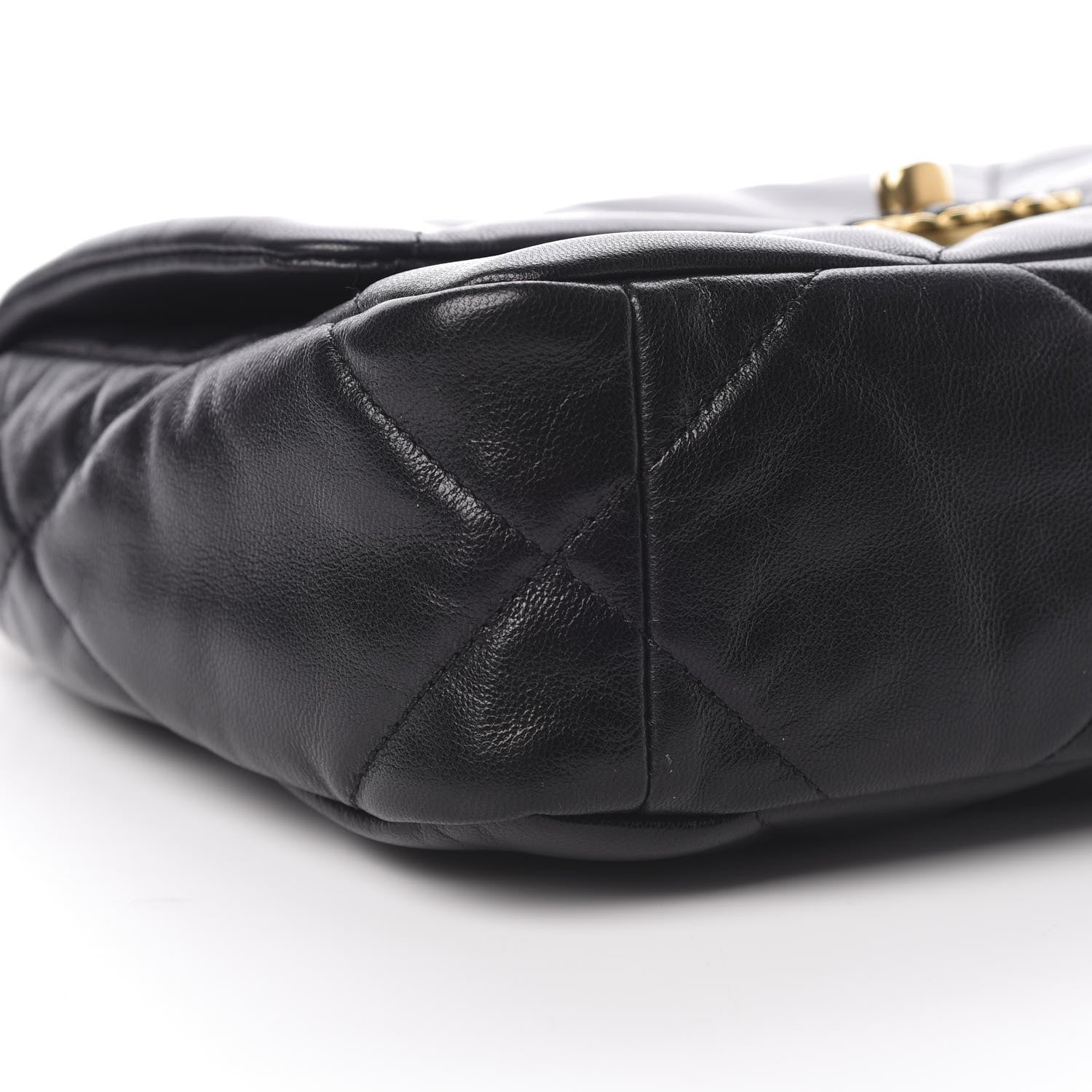 Chanel Goatskin Quilted Medium 19 Flap Black 9 of 11