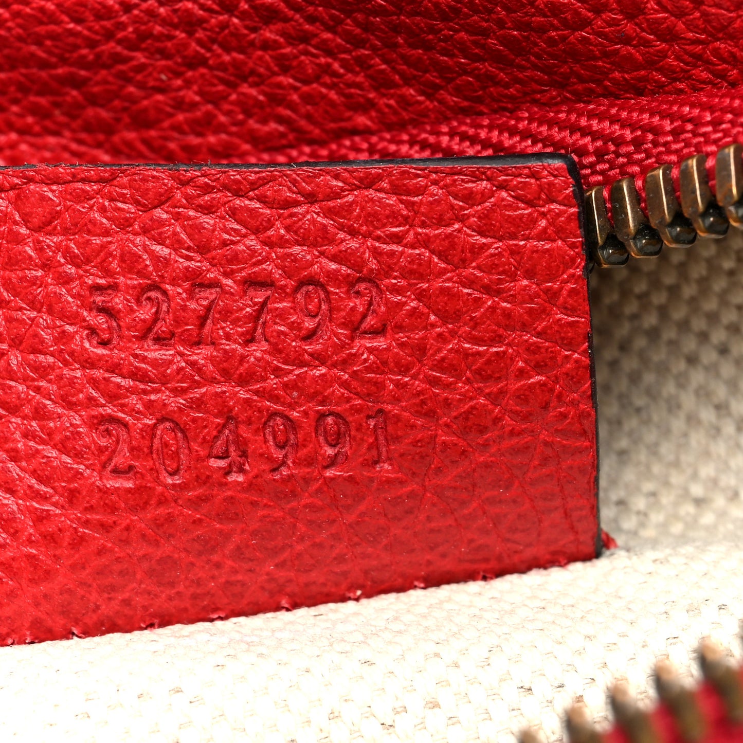 Grained Calfskin Small Logo Belt Bag Hibiscus Red