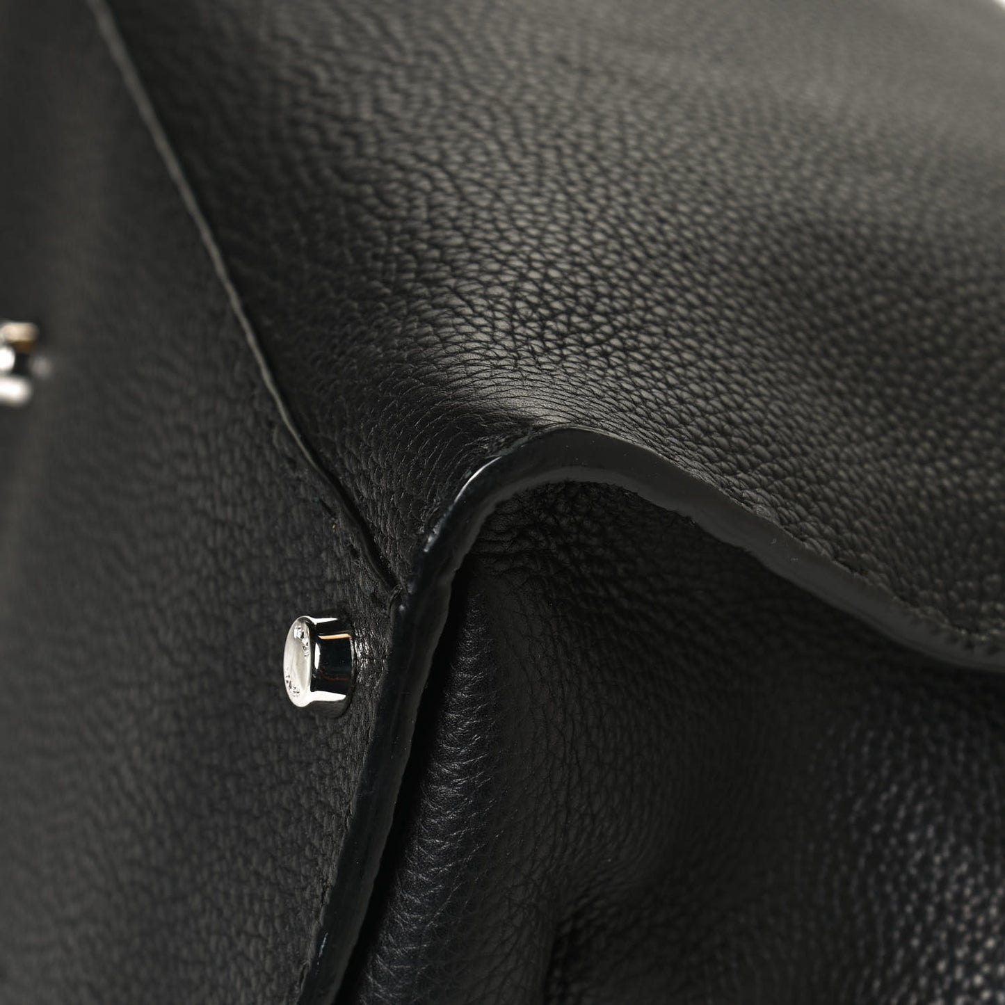 Cuoio Romano Selleria Bi-Color Large Peekaboo Iconic Satchel Black Mou