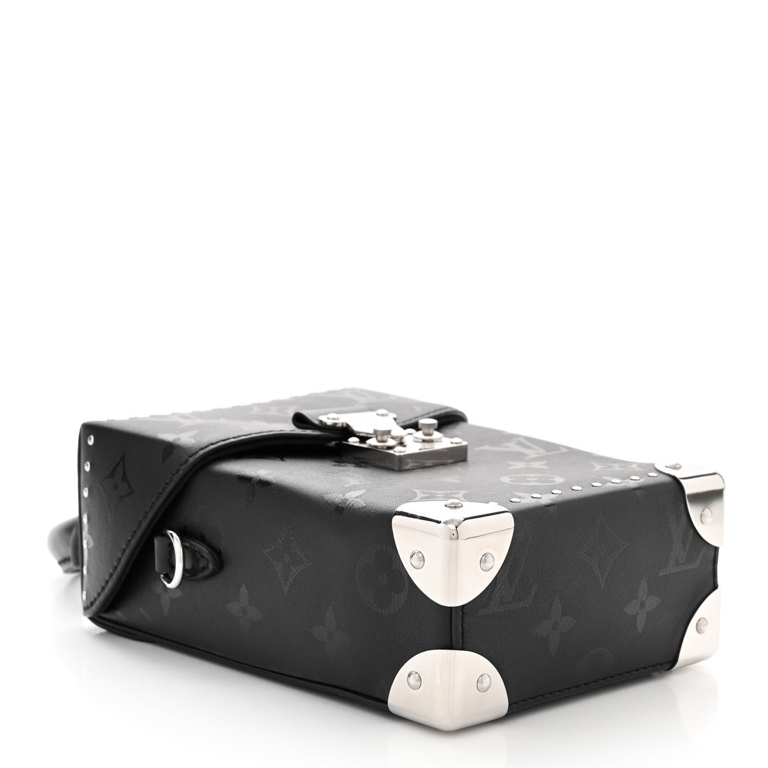 Louis Vuitton Calfskin Monogram Print Camera Box Black 4 of 11
