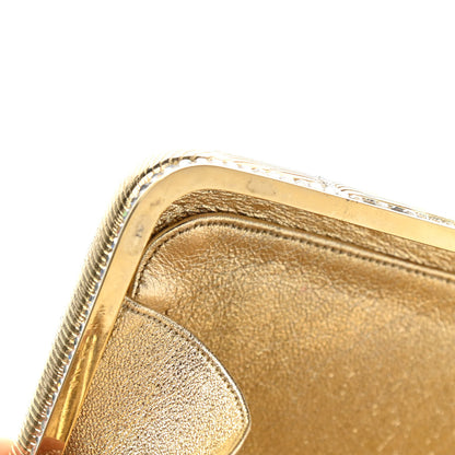 Judith Leiber Crystal Minaudiere Clutch Gold 15 of 25