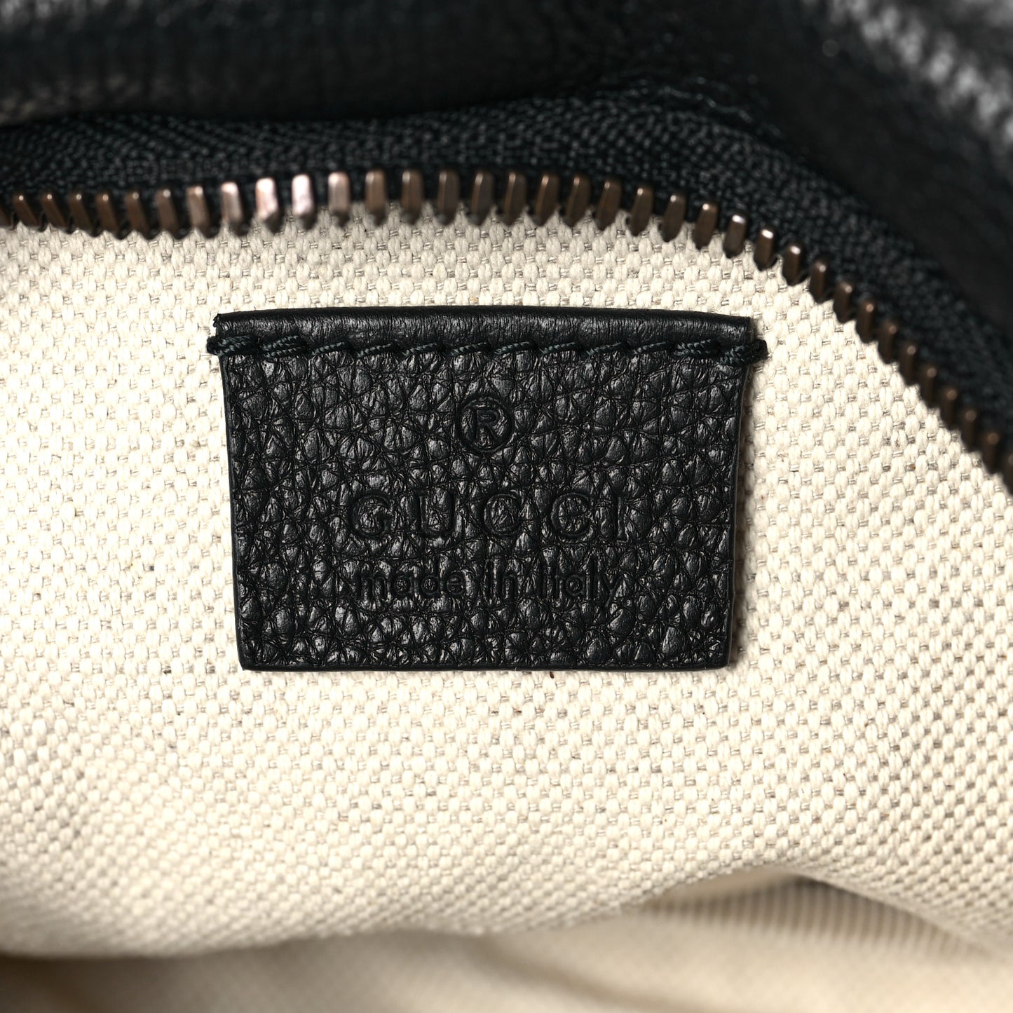 Grained Calfskin Small Logo Belt Bag Black