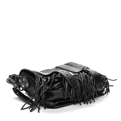 Proenza Schouler Lambskin Fringe PS1 Crossbody Pouch Black 4 of 7