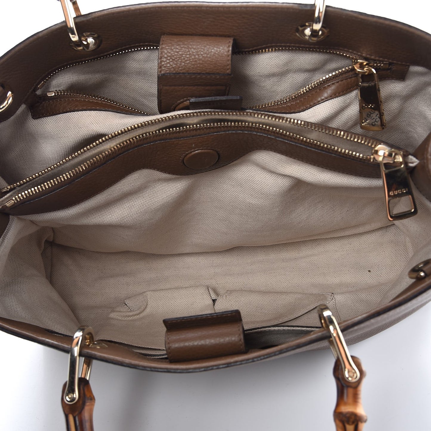 Pebbled Calfskin Medium Bamboo Shopper Tote Acero