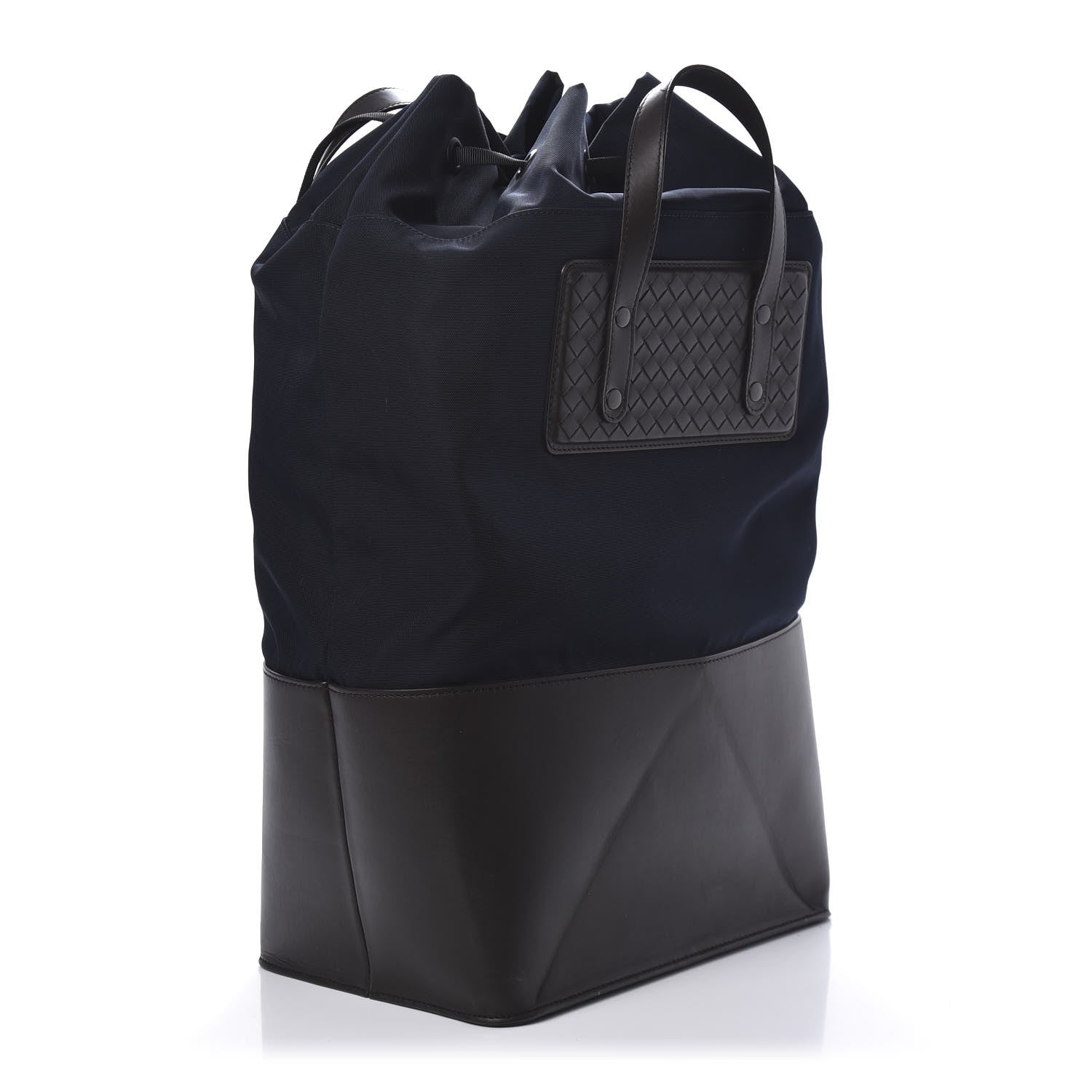 Bottega Veneta Calfskin Intrecciato Canvas Collapsible Travel Bag Ebano 2 of 8