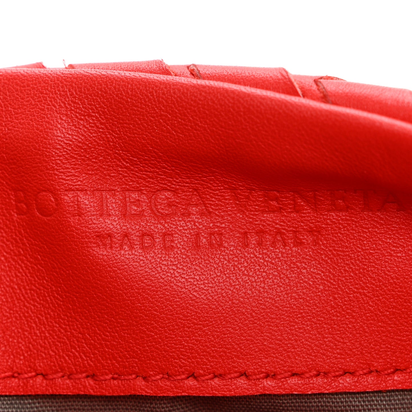 Nappa Intrecciato Crossbody Messenger Flap Red