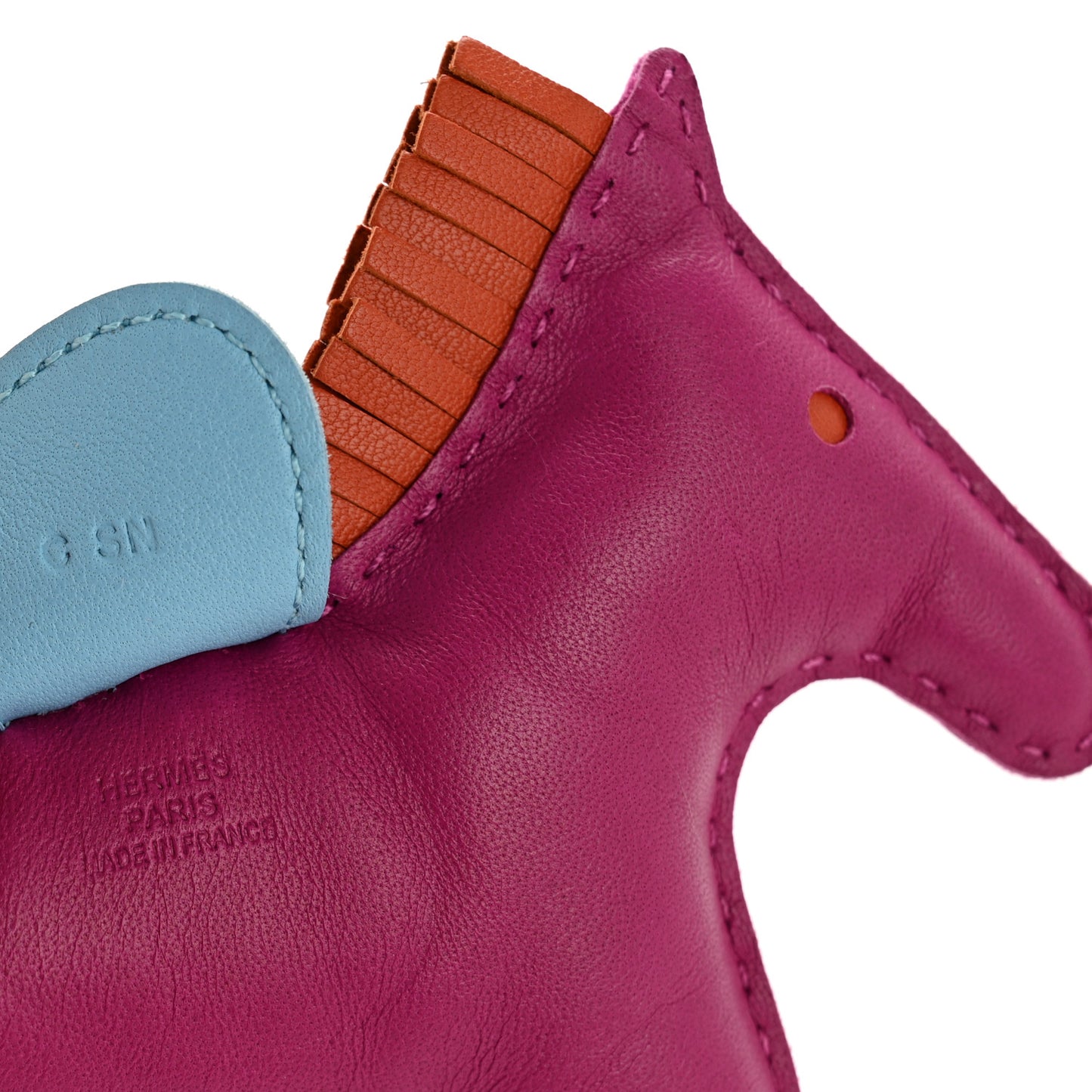 Milo Lambskin Grigri Rodeo Horse Bag Charm MM Rose Pourpre Cornaline Celeste Rose Pourpre