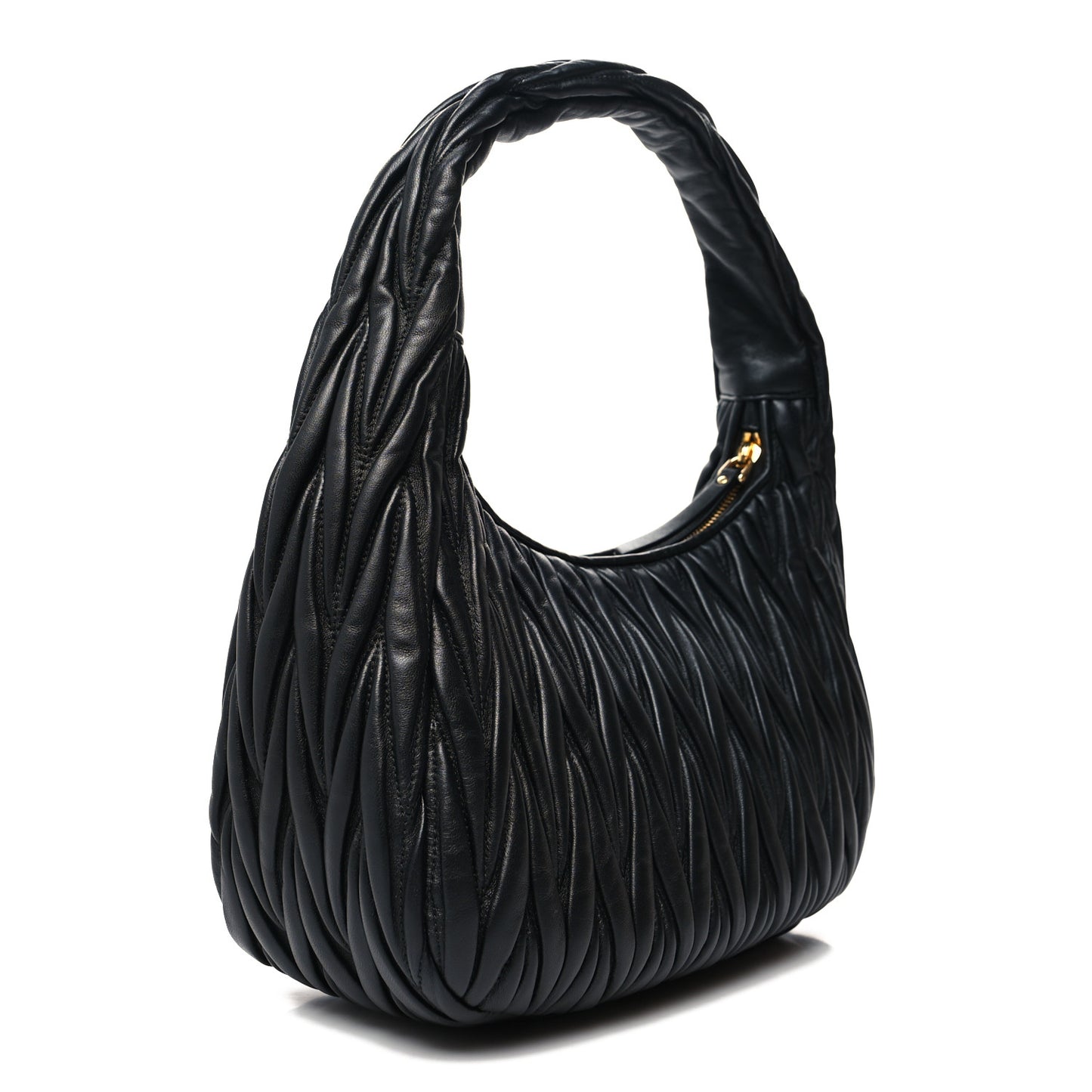 Nappa Matelasse Wander Large Hobo Black