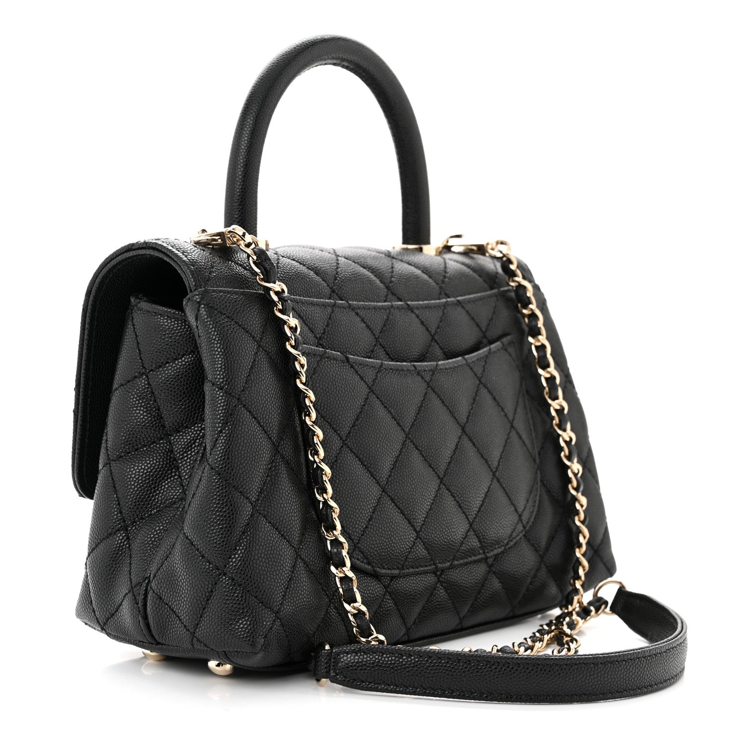 Chanel Caviar Quilted Mini Coco Handle Flap Black 3 of 10
