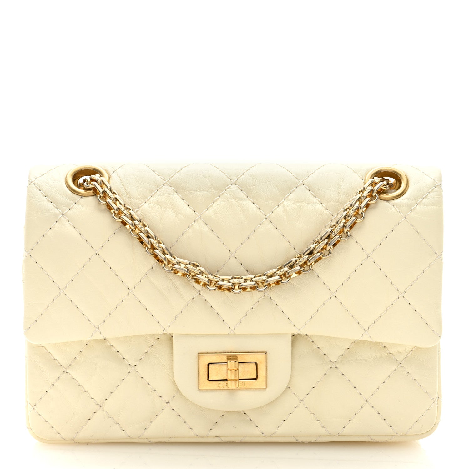Chanel Aged Calfskin Quilted 2.55 Reissue Mini Flap White 1 of 9