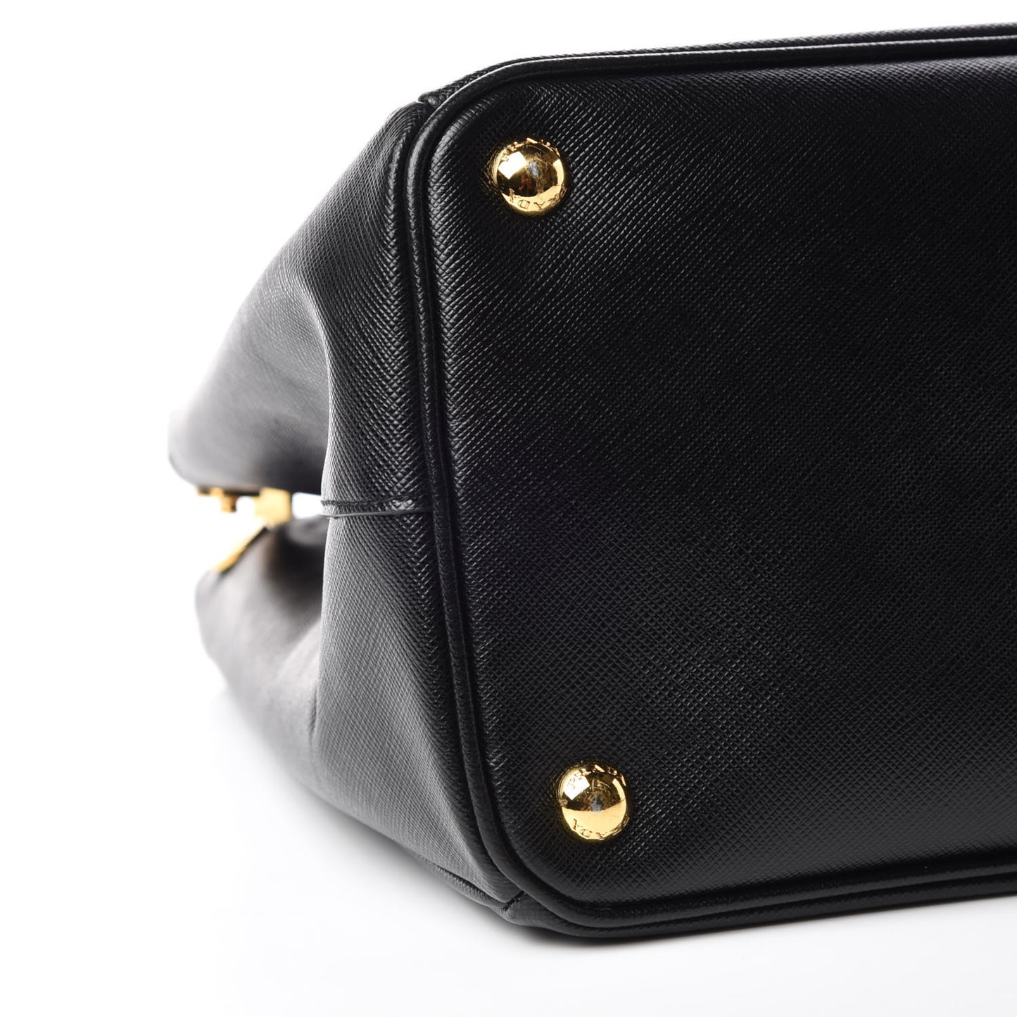 Saffiano Medium Galleria Double Zip Tote Black
