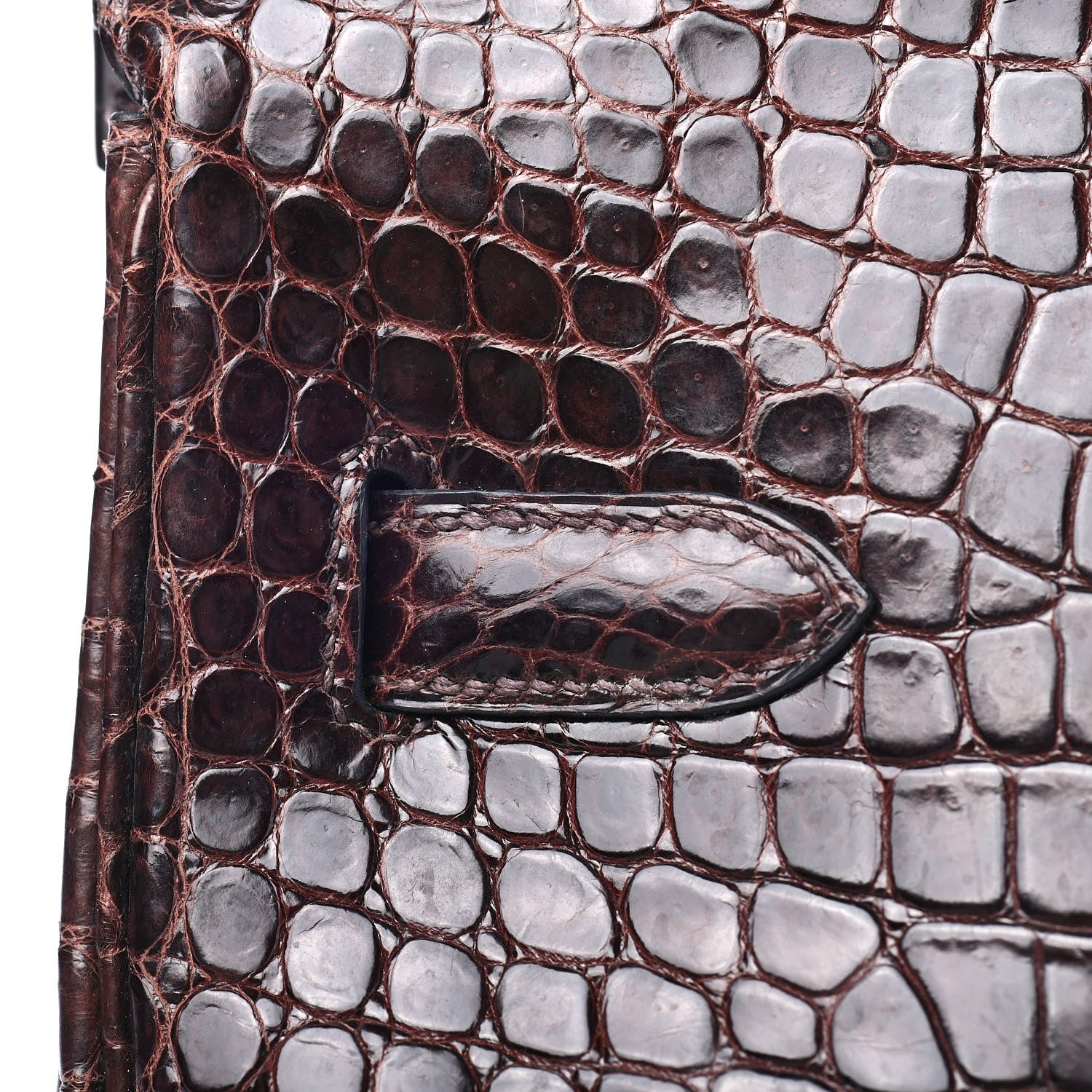 Hermes Shiny Porosus Crocodile Birkin 35 Cocoan 10 of 31