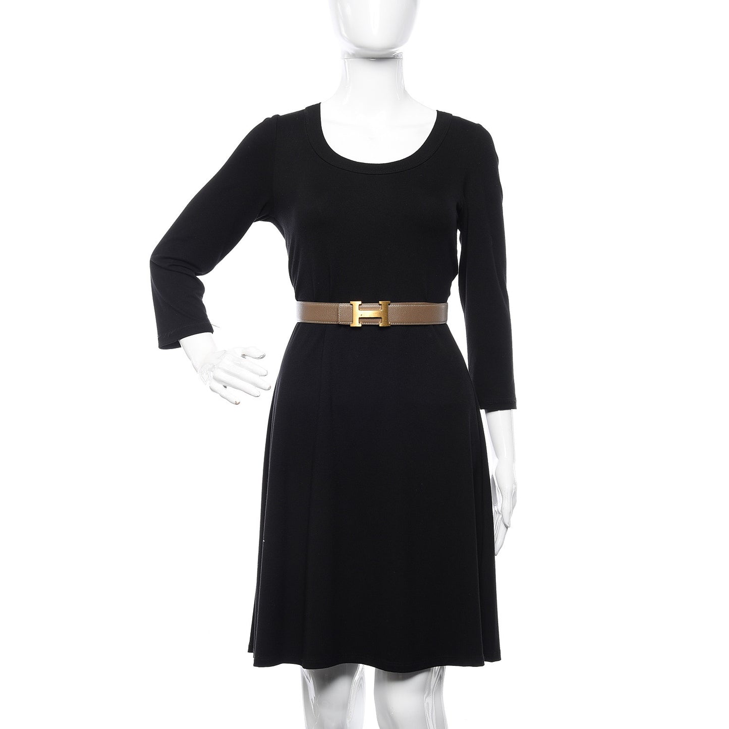 Swift Epsom 32mm H Belt 75 Black Etoupe