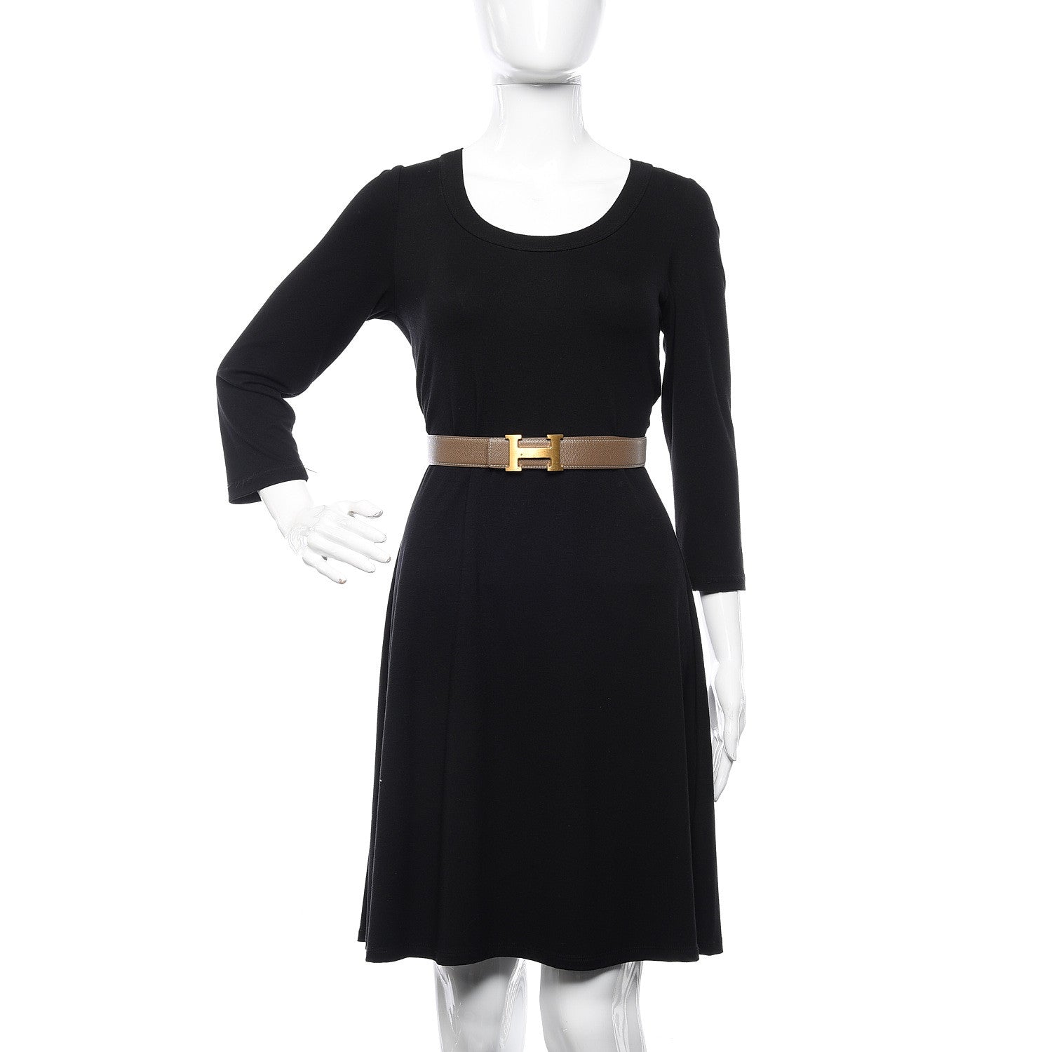 Hermes Swift Epsom 32mm H Belt 75 Black Etoupe 2 of 6