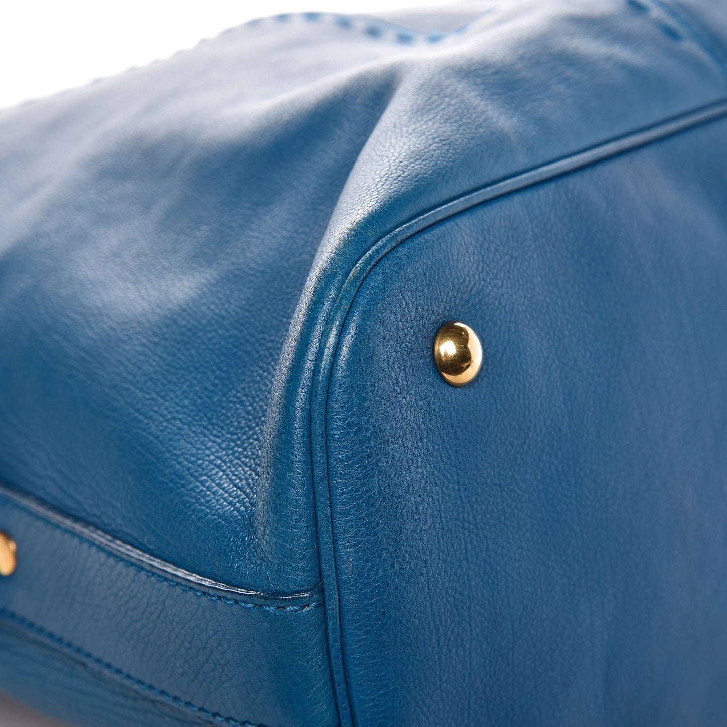 Calfskin Oversized Muse Turquoise