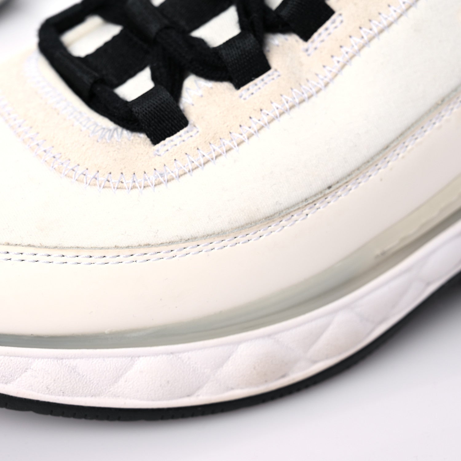 Chanel Velvet Calfskin Mixed Fibers CC Sneakers 39.5 Ivory Black 9 of 14