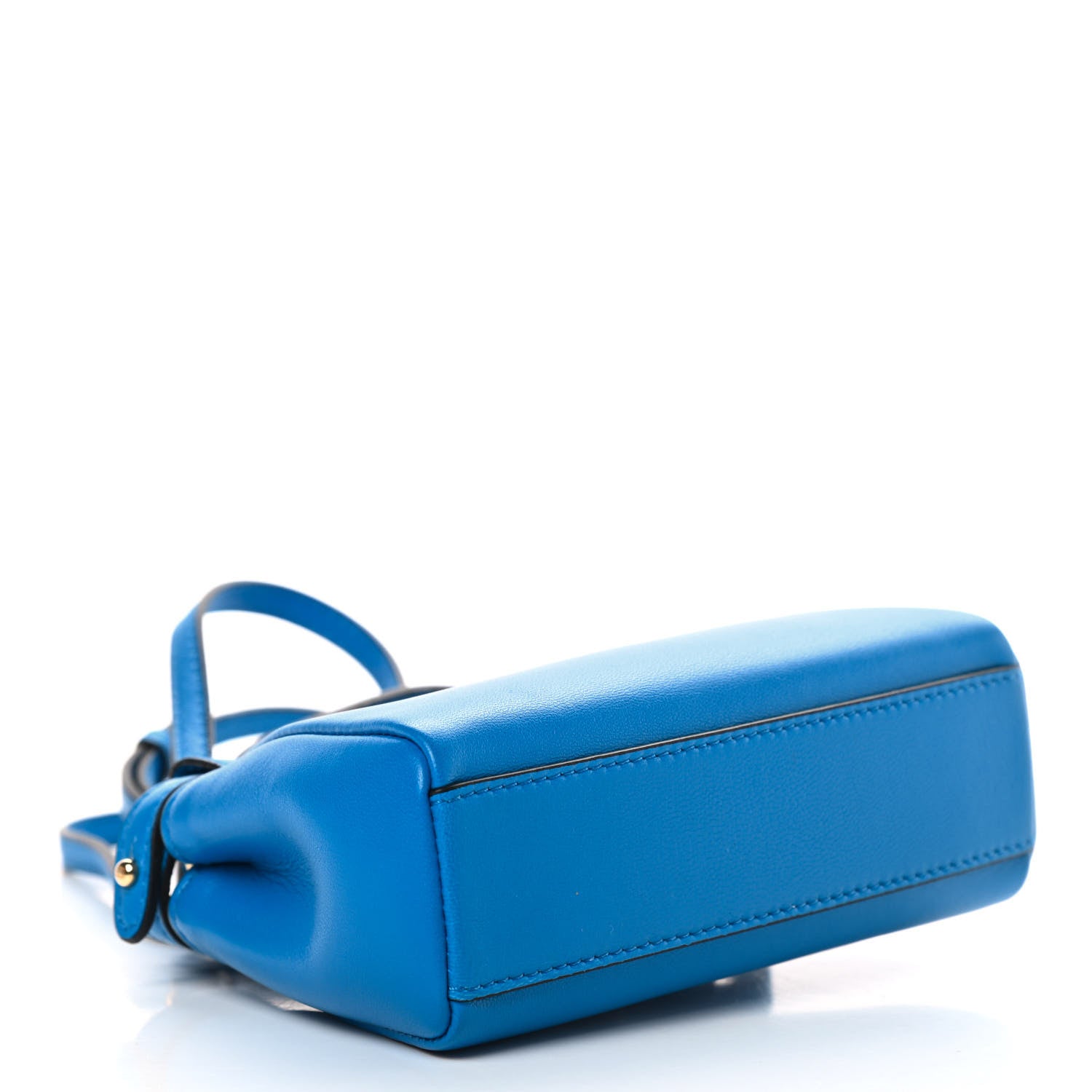 Fendi Shiny Nappa Micro Peekaboo Iconic Satchel Blue Royal 4 of 12
