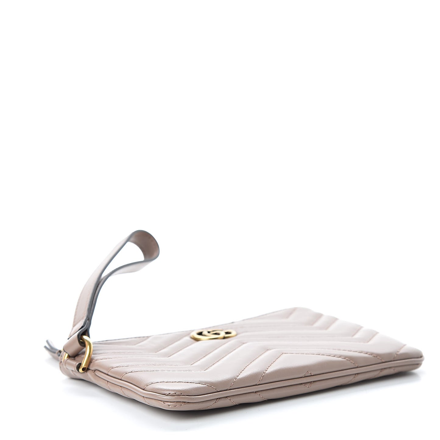 Calfskin Matelasse GG Marmont Wrist Wallet Porcelain Rose