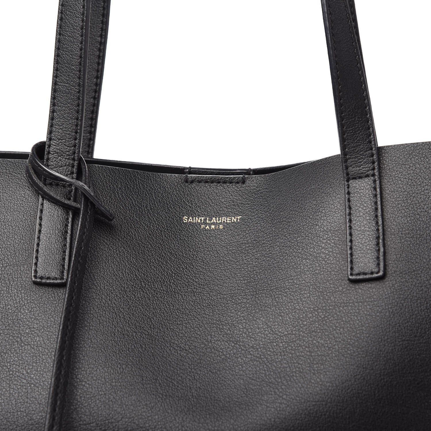 Saint Laurent Calfskin Large Shopping Tote Black 9 of 9